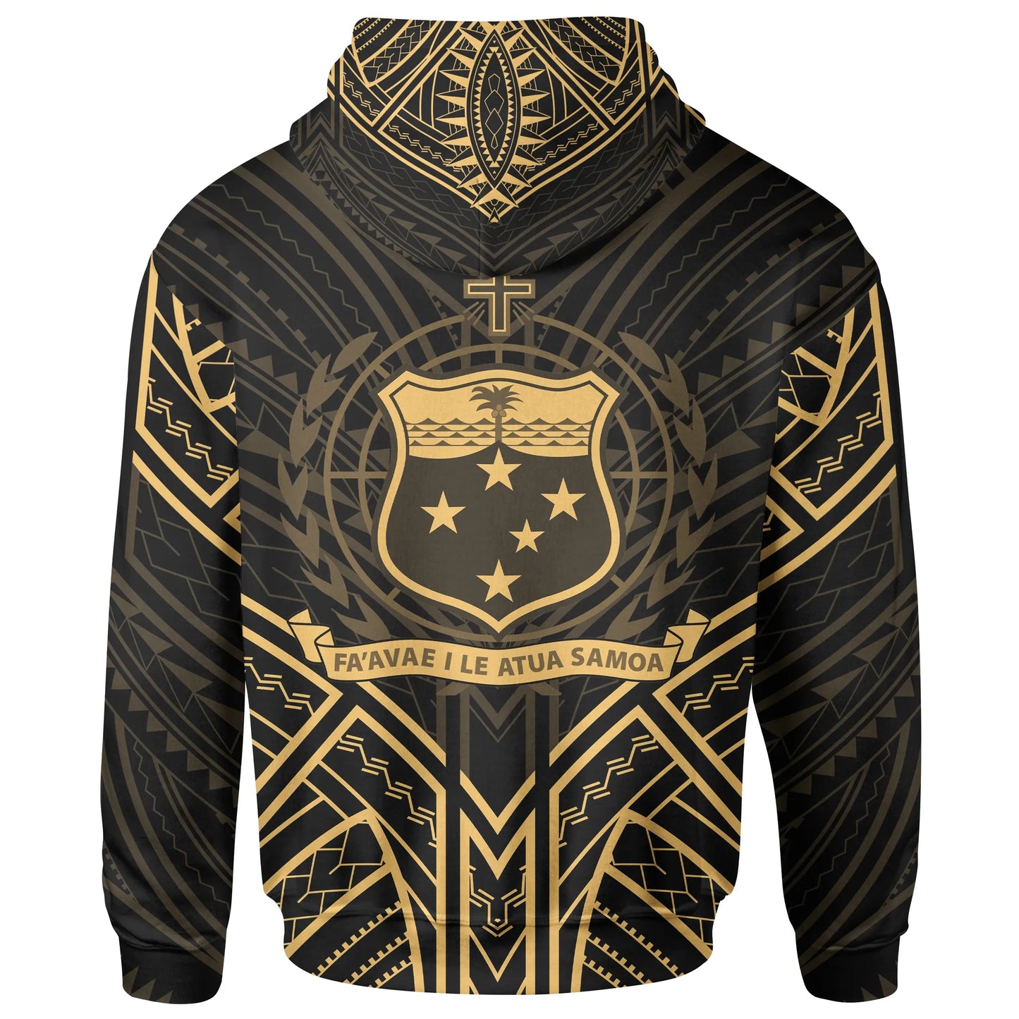 Samoa Hoodie - Samoa Seal Gold Tribal Patterns