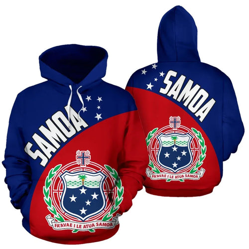 Samoa Hoodie - Samoa Flag Coat Of Arms