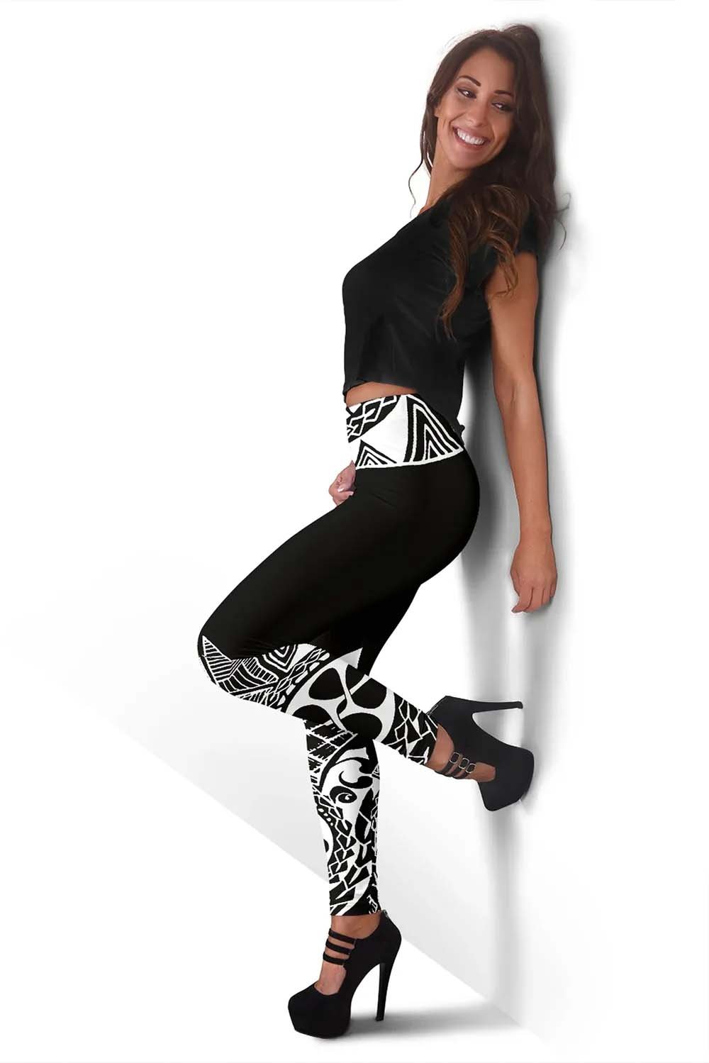 Samoa Legging - Polynesian White Version