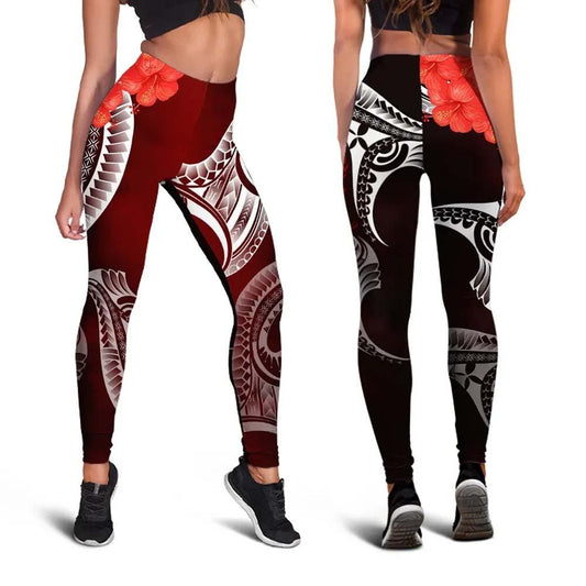 Samoa Legging - Samoa Seal Wave Style (Red)