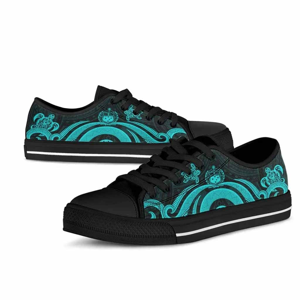 Samoa Low Top Canvas Shoes - Turquoise Tentacle Turtle