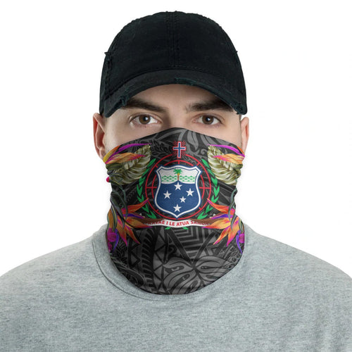 Samoa Neck Gaiter - Hibiscus Polynesian Pattern