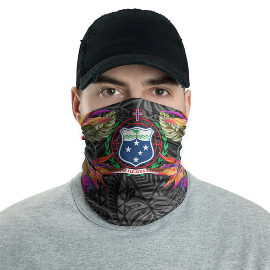 Samoa Neck Gaiter - Hibiscus Polynesian Pattern