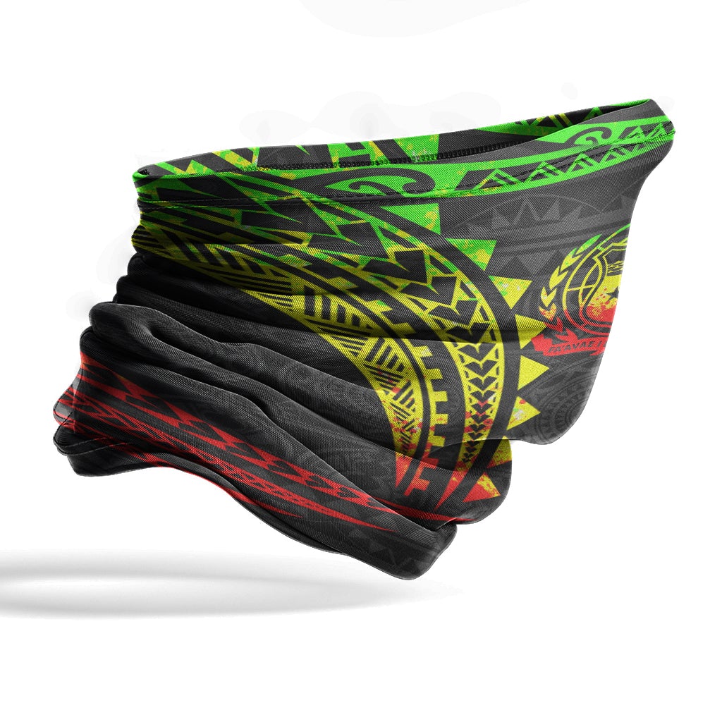 Samoa Neck Gaiter - Tribal Pattern Reggae