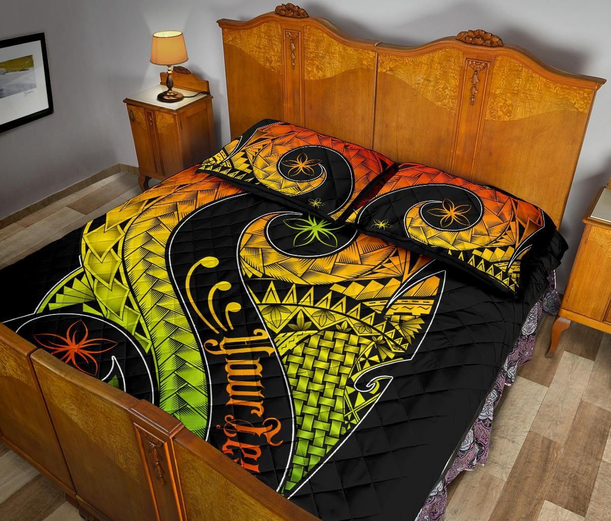 Samoa Personalised Quilt Bed Set - Samoa Polynesian Decorative Patterns