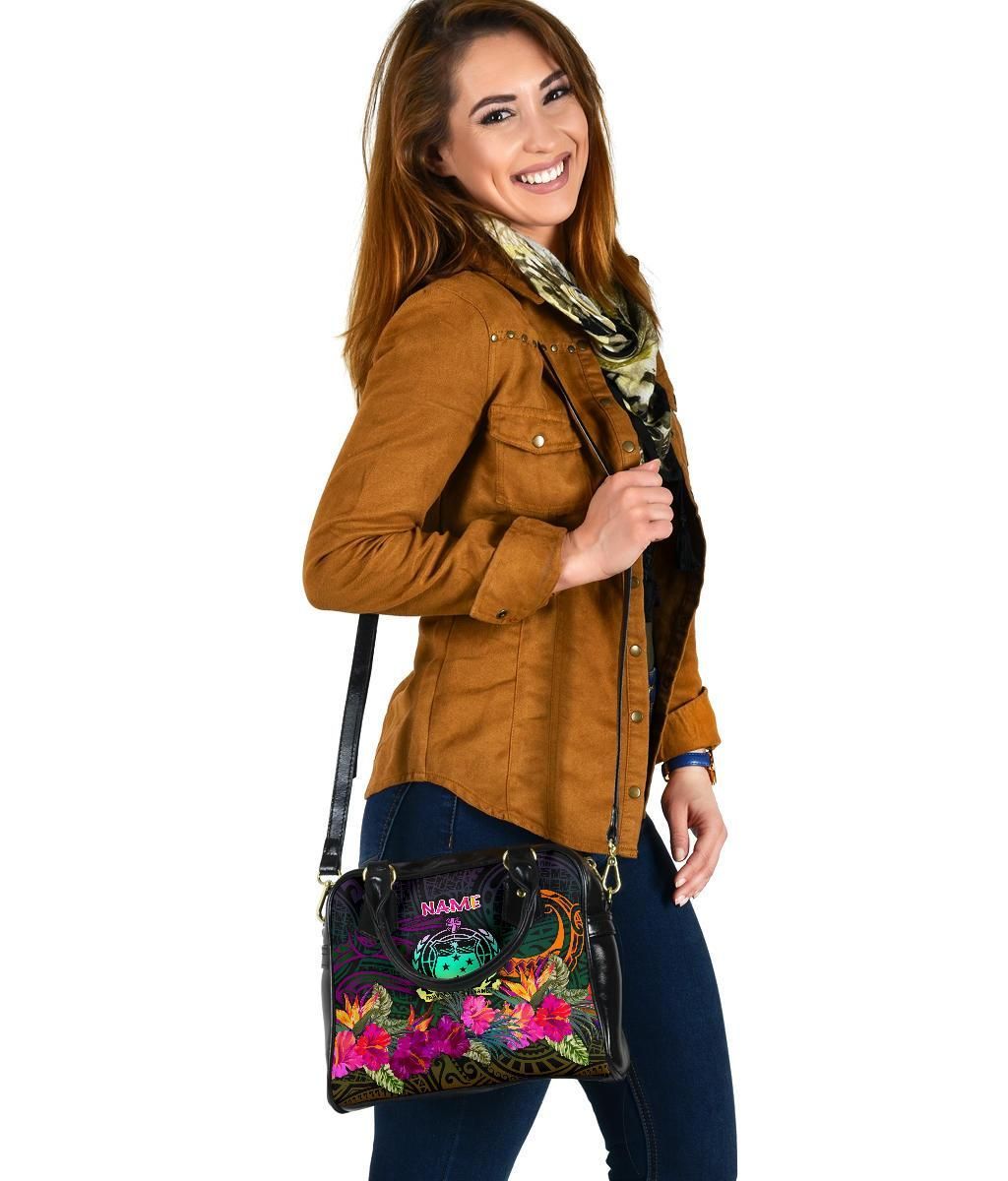Samoa Personalised Shoulder Handbag - Summer Hibiscus