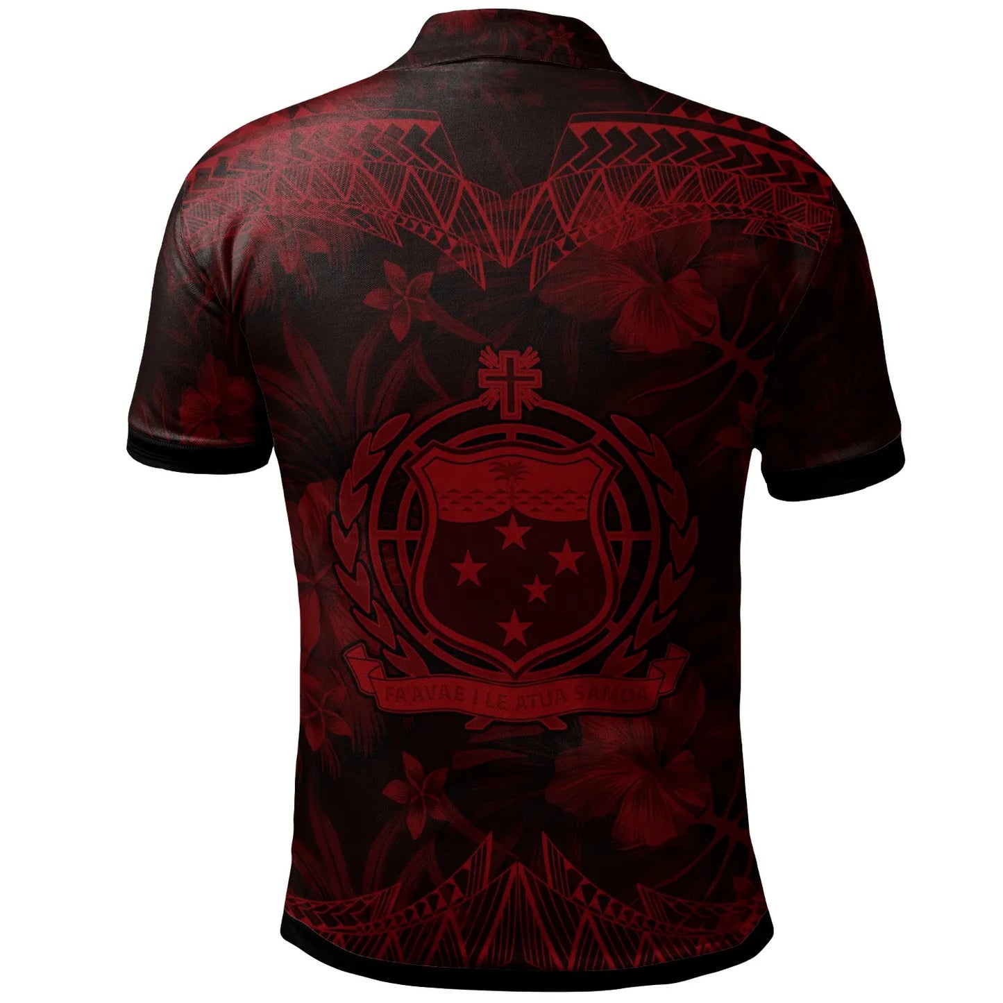 Samoa Polo Shirt - Keep Calm Style Red Patterns