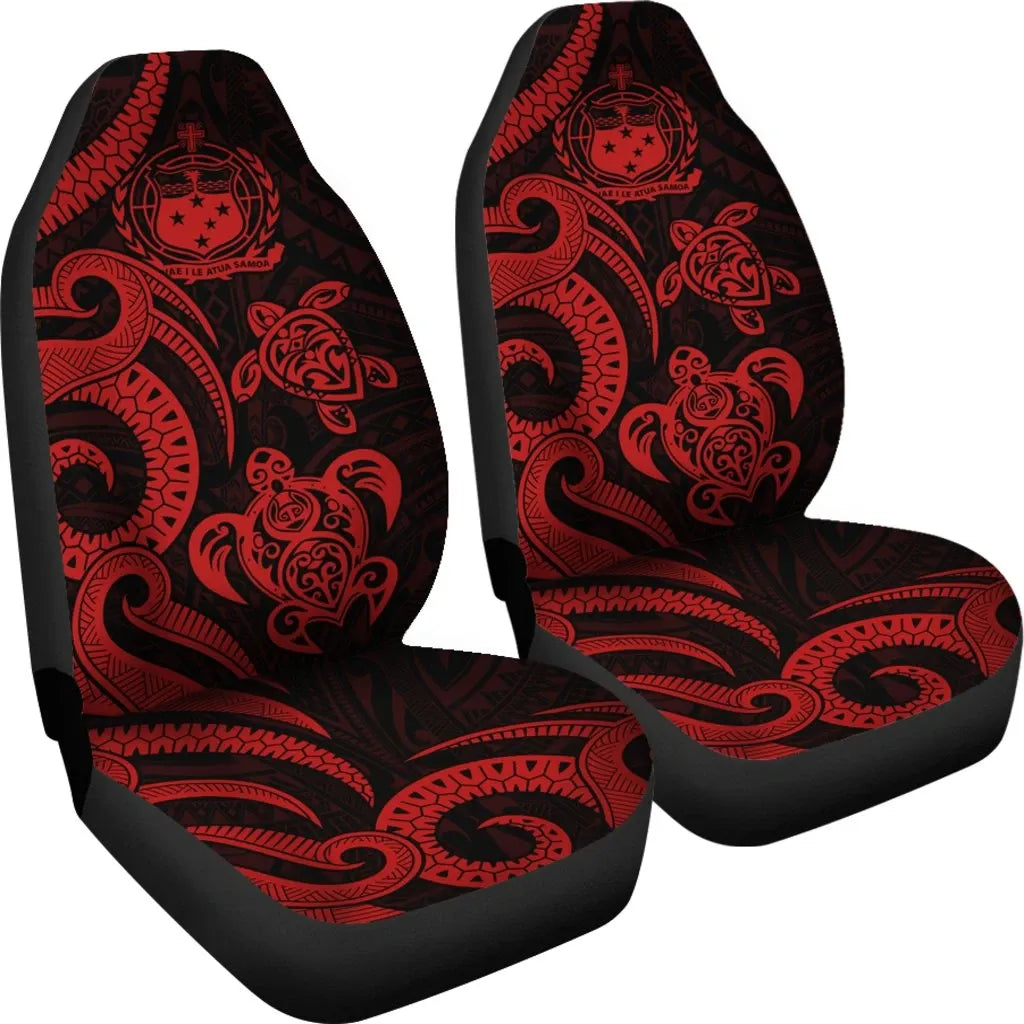 Samoa Polynesian Car Seat Covers - Red Tentacle Turtle