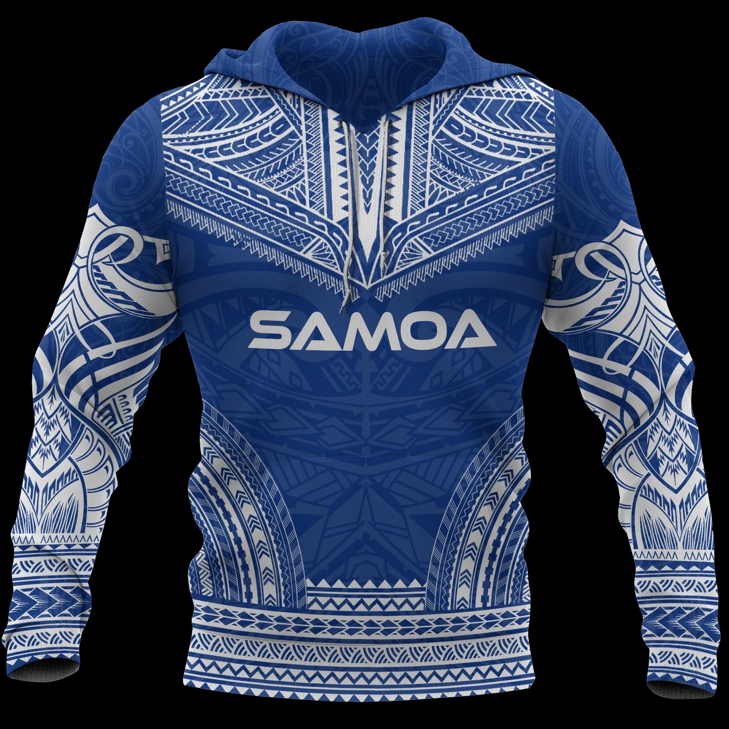 Samoa Polynesian Chief Hoodie - Blue Version