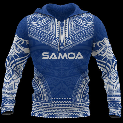 Samoa Polynesian Chief Hoodie - Blue Version