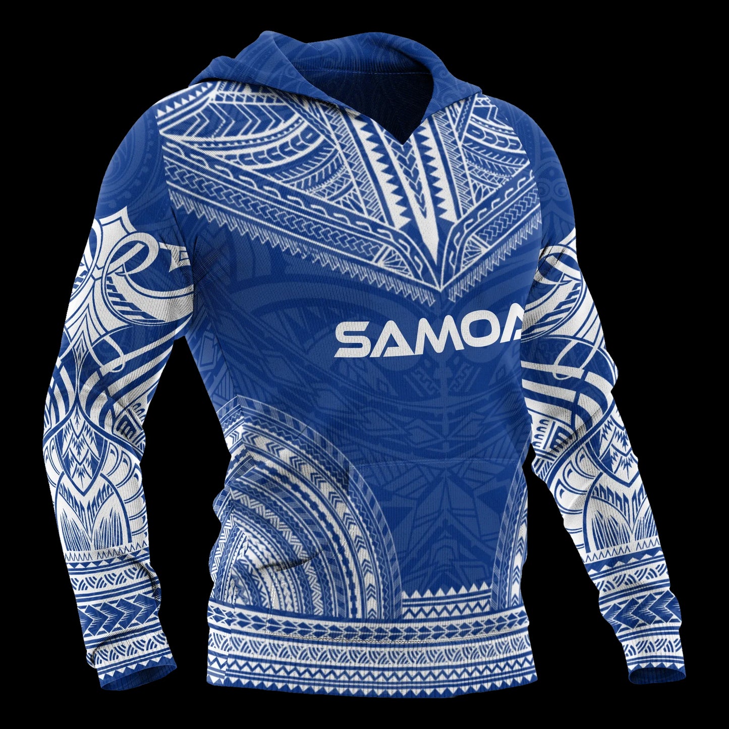 Samoa Polynesian Chief Hoodie - Blue Version