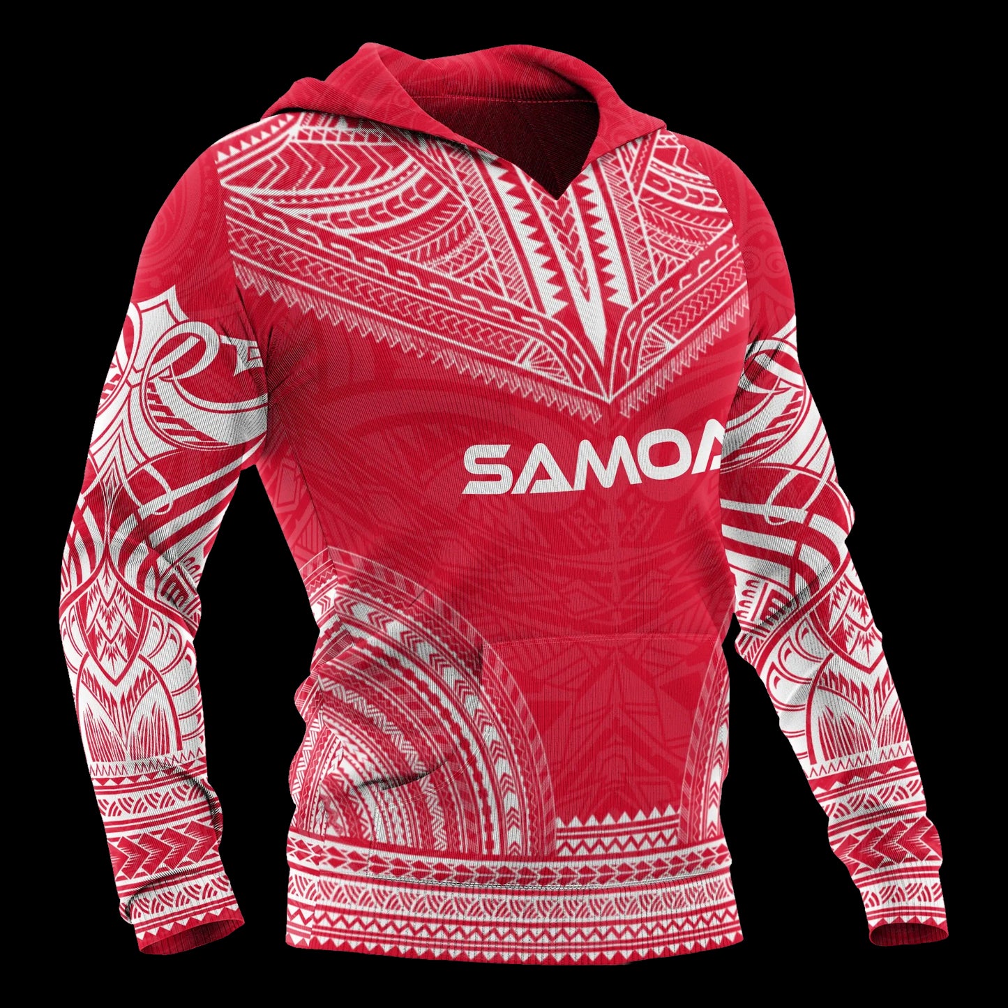Samoa Polynesian Chief Hoodie - Red Version