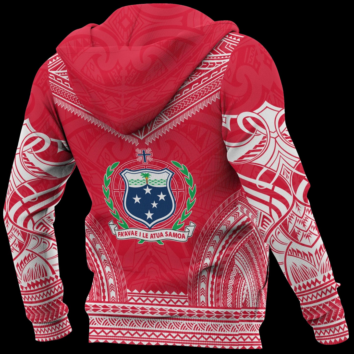 Samoa Polynesian Chief Hoodie - Red Version