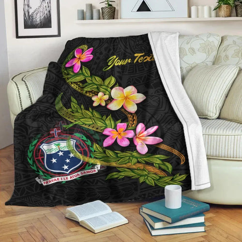 Samoa Polynesian Custom Personalised Blanket - Plumeria Tribal