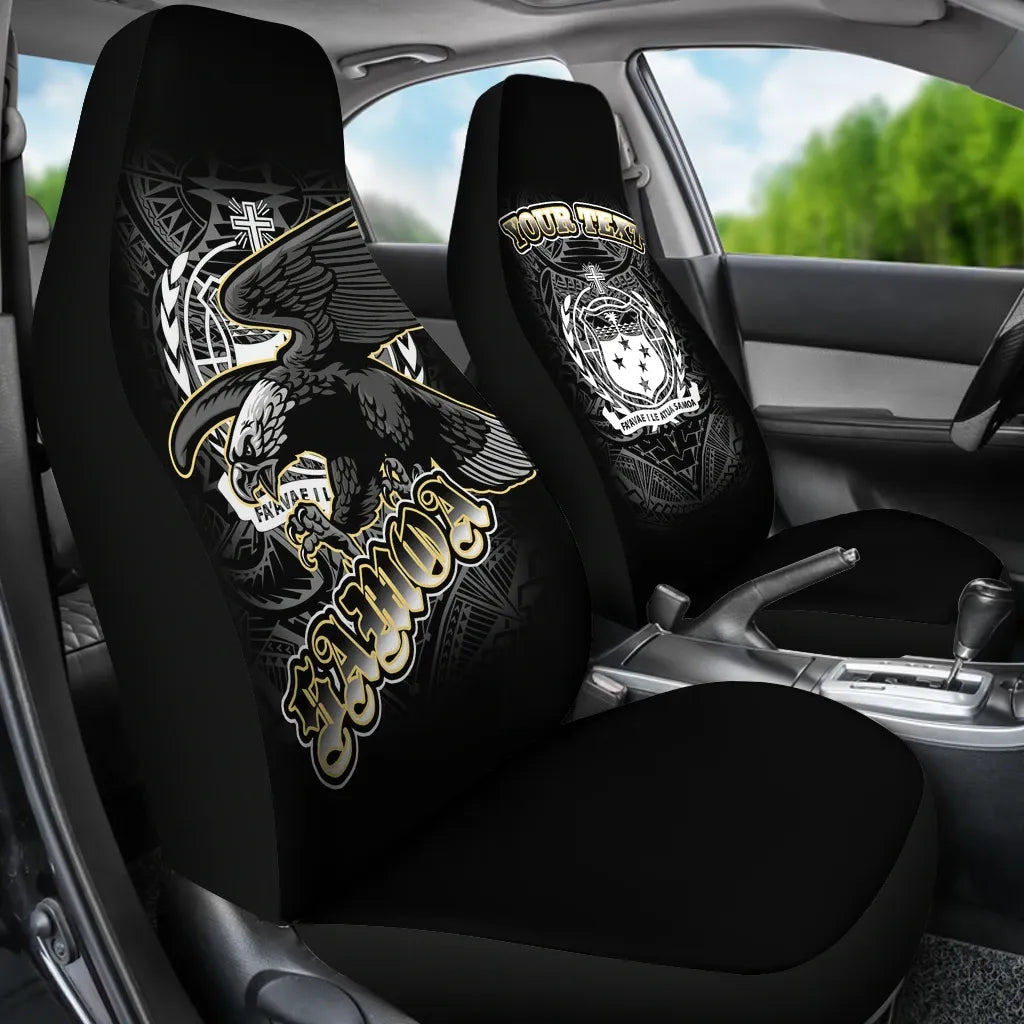 Samoa Polynesian Custom Personalised Car Seat Covers - Samoa Eagle