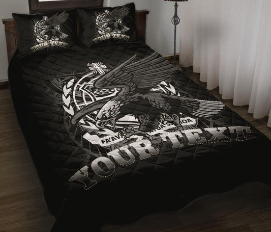 Samoa Polynesian Custom Personalised Quilt Bed Set - Samoa Eagle