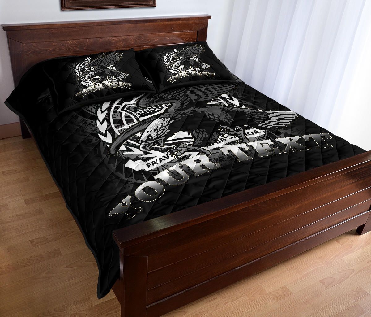 Samoa Polynesian Custom Personalised Quilt Bed Set - Samoa Eagle