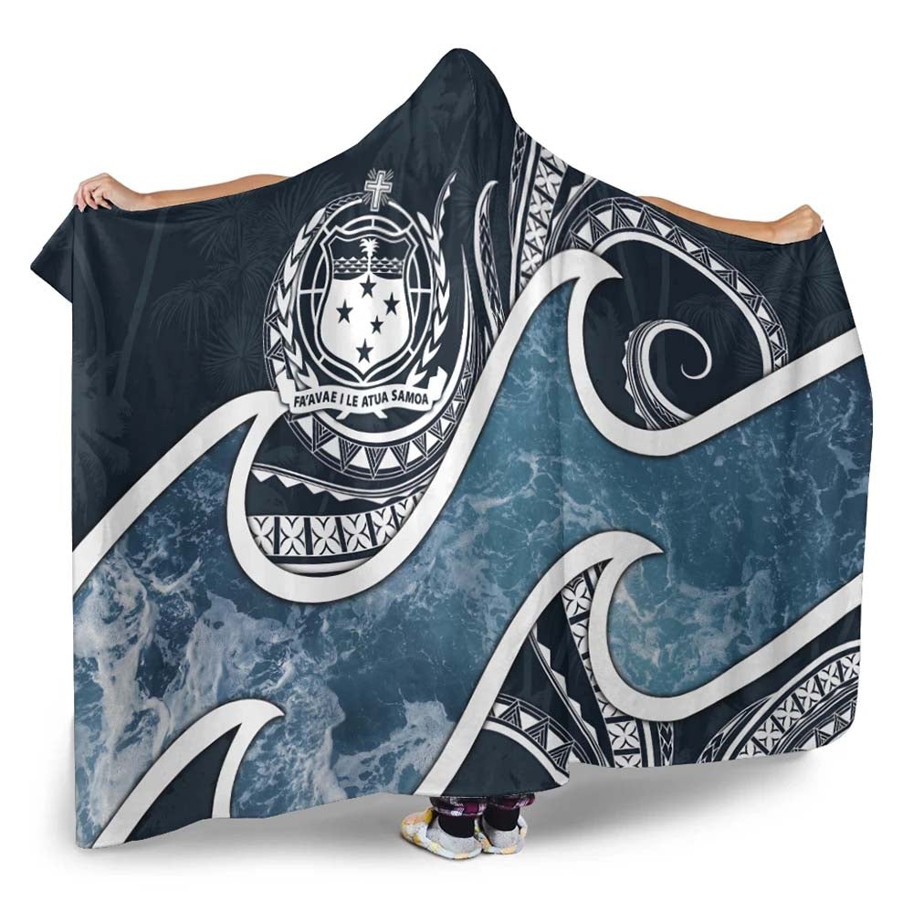 Samoa Polynesian Hooded Blanket - Ocean Style
