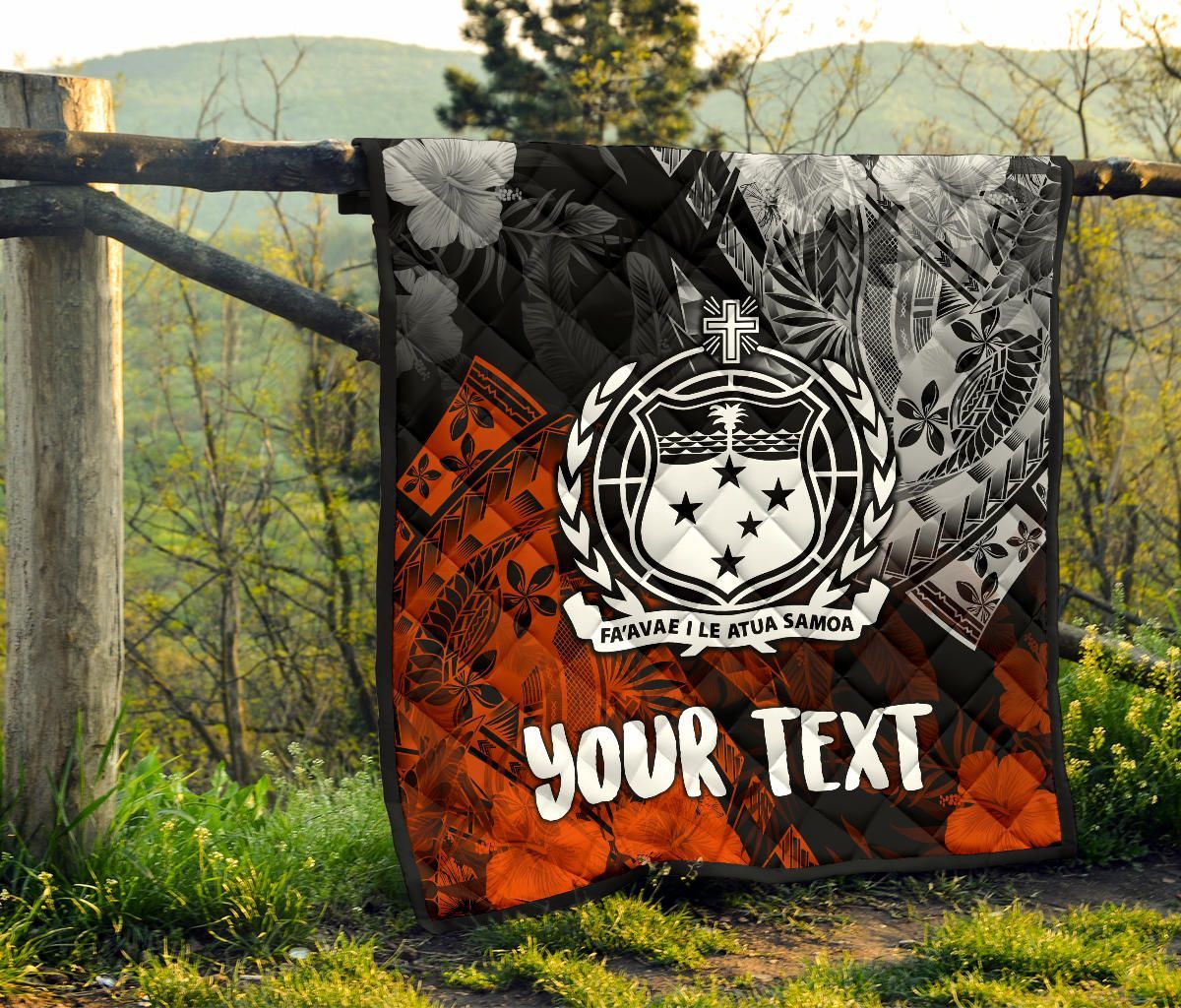 Samoa Polynesian Personalised Premium Quilt - Vinatge Polynesian Style