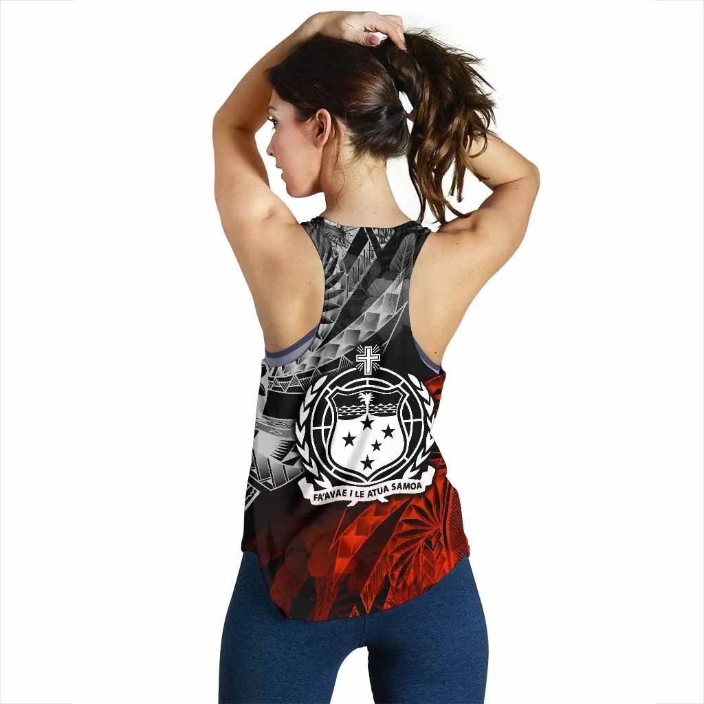 Samoa Polynesian Personalised Women Racerback Tank - Vintage Polynesian Style
