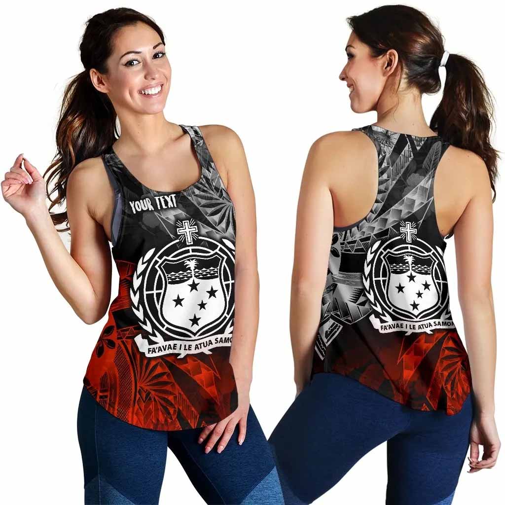 Samoa Polynesian Personalised Women Racerback Tank - Vintage Polynesian Style