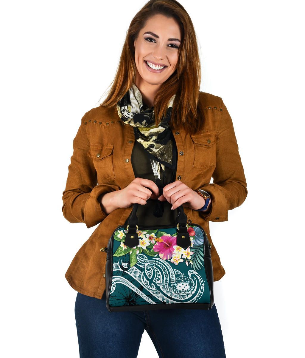 Samoa Polynesian Shoulder Handbag - Summer Plumeria