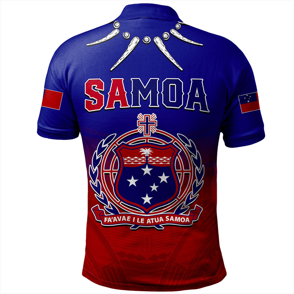 Samoa Polo Shirt Polynesian Tribal Ula Nifo Round