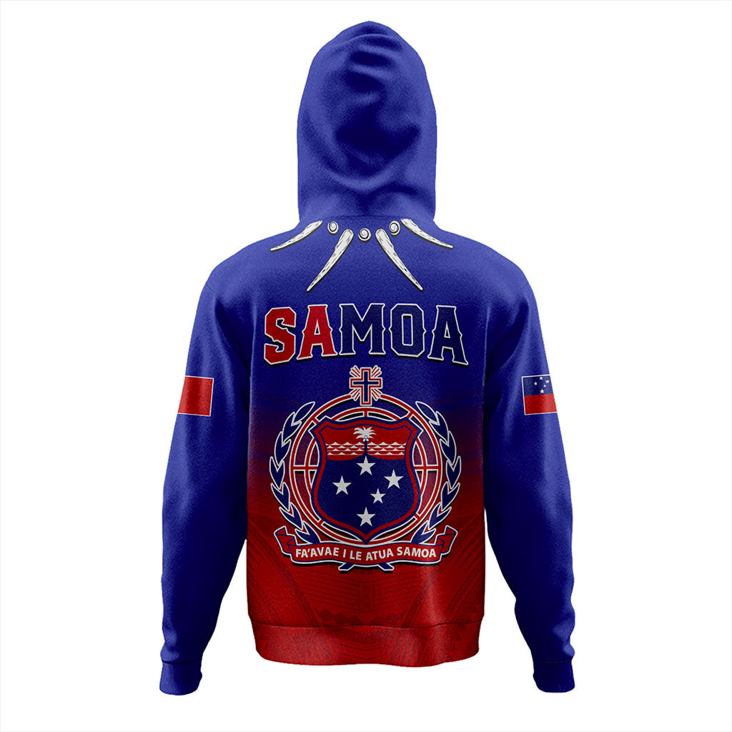 Samoa Hoodie Polynesian Tribal Ula Nifo Round