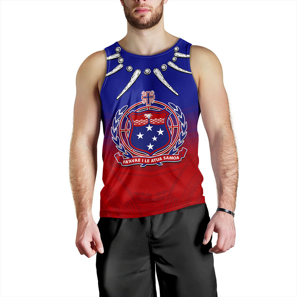Samoa Tank Top Polynesian Tribal Ula Nifo Round