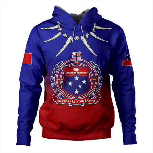 Samoa Hoodie Polynesian Tribal Ula Nifo Round