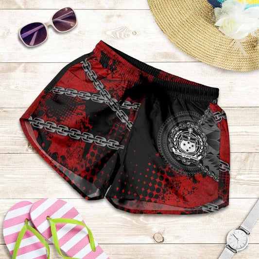 Samoa Polynesian Women Shorts - Polynesian Chain Style