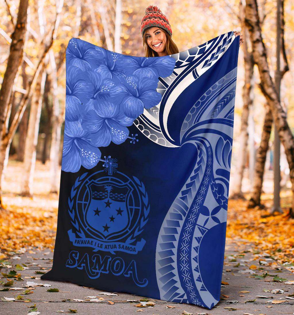 Samoa Premium Blanket - Samoa Seal Wave Style (Blue)