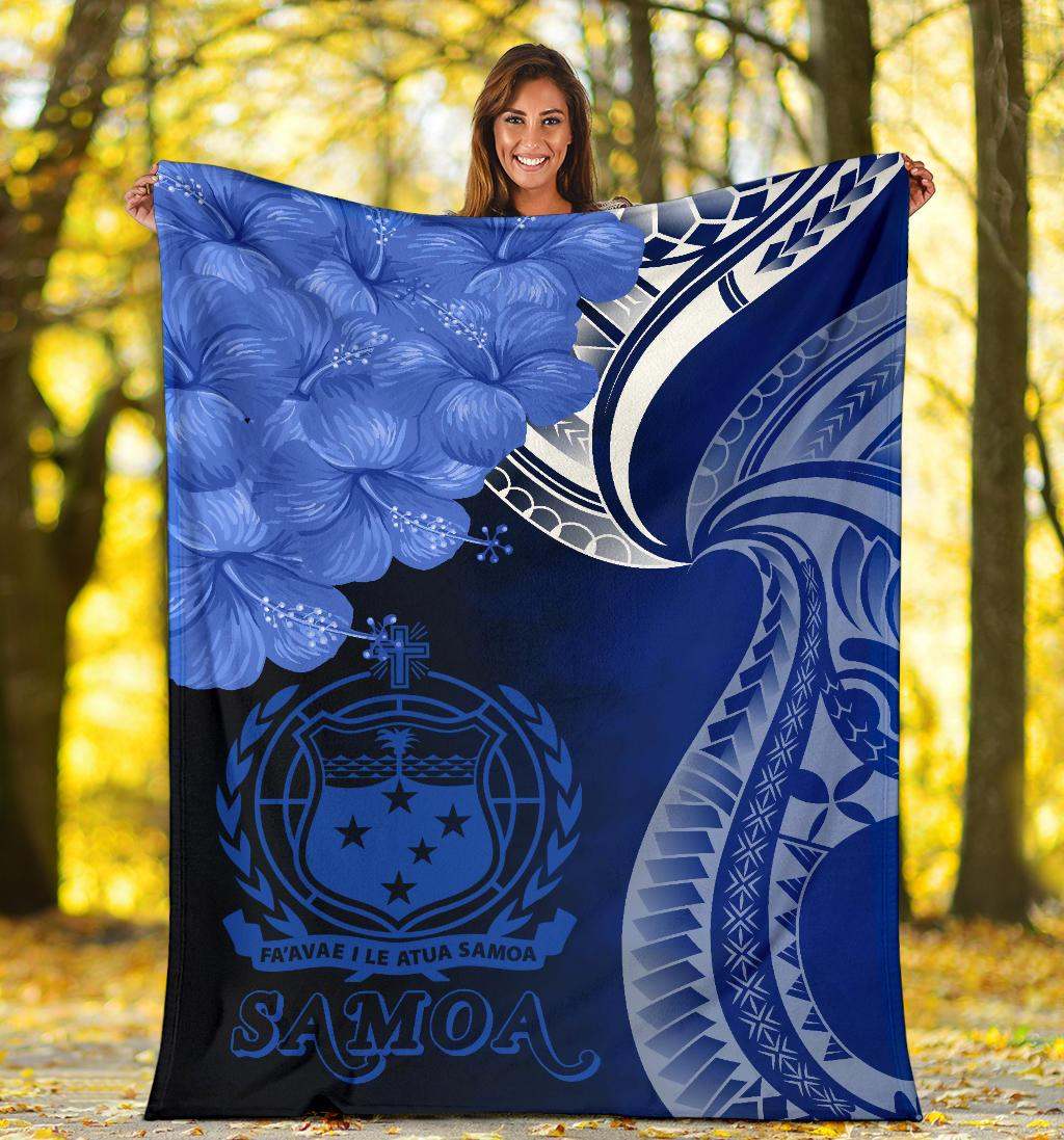 Samoa Premium Blanket - Samoa Seal Wave Style (Blue)