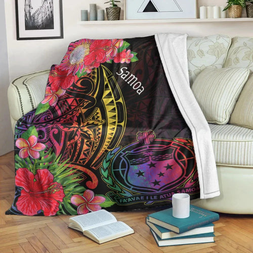 Samoa Premium Blanket - Tropical Hippie Style
