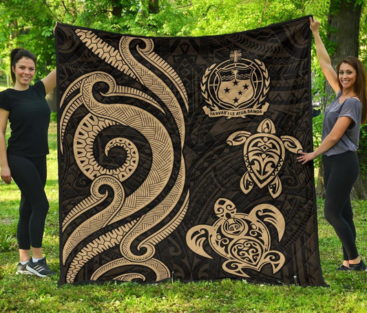 Samoa Premium Quilt - Gold Tentacle Turtle