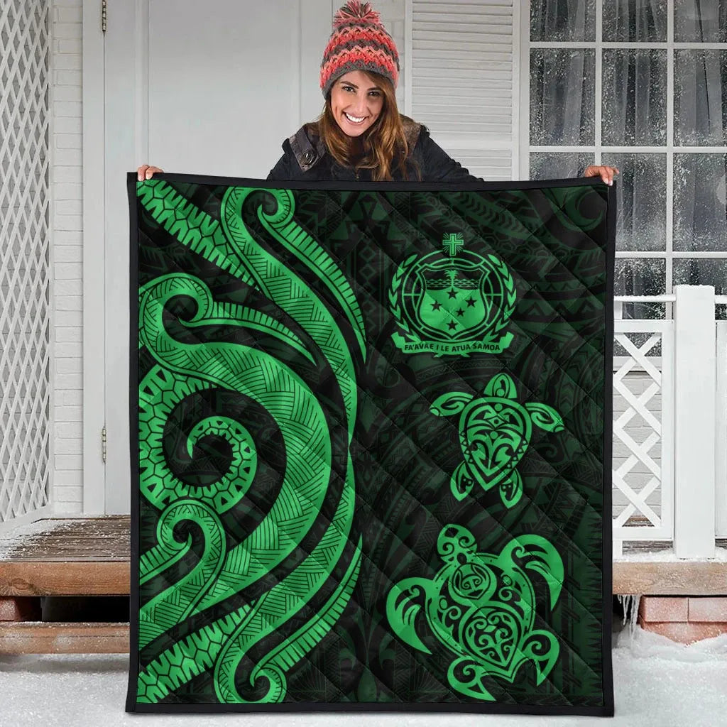 Samoa Premium Quilt - Green Tentacle Turtle