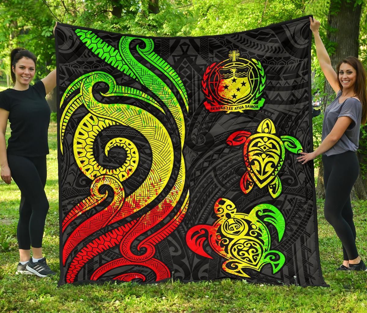 Samoa Premium Quilt - Reggae Tentacle Turtle
