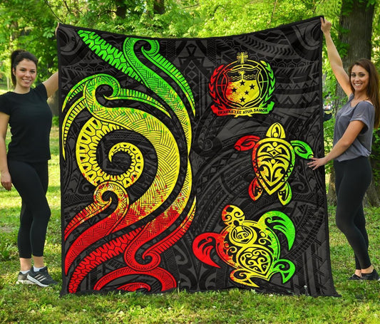 Samoa Premium Quilt - Reggae Tentacle Turtle