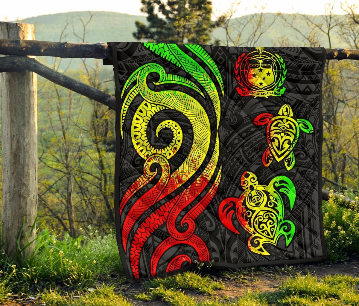 Samoa Premium Quilt - Reggae Tentacle Turtle