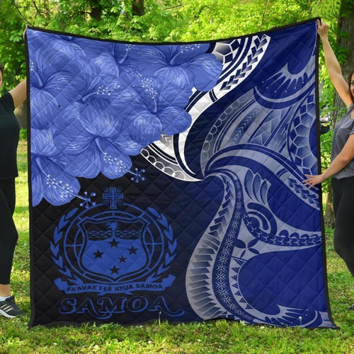 Samoa Premium Quilt - Samoa Seal Wave Style (Blue)