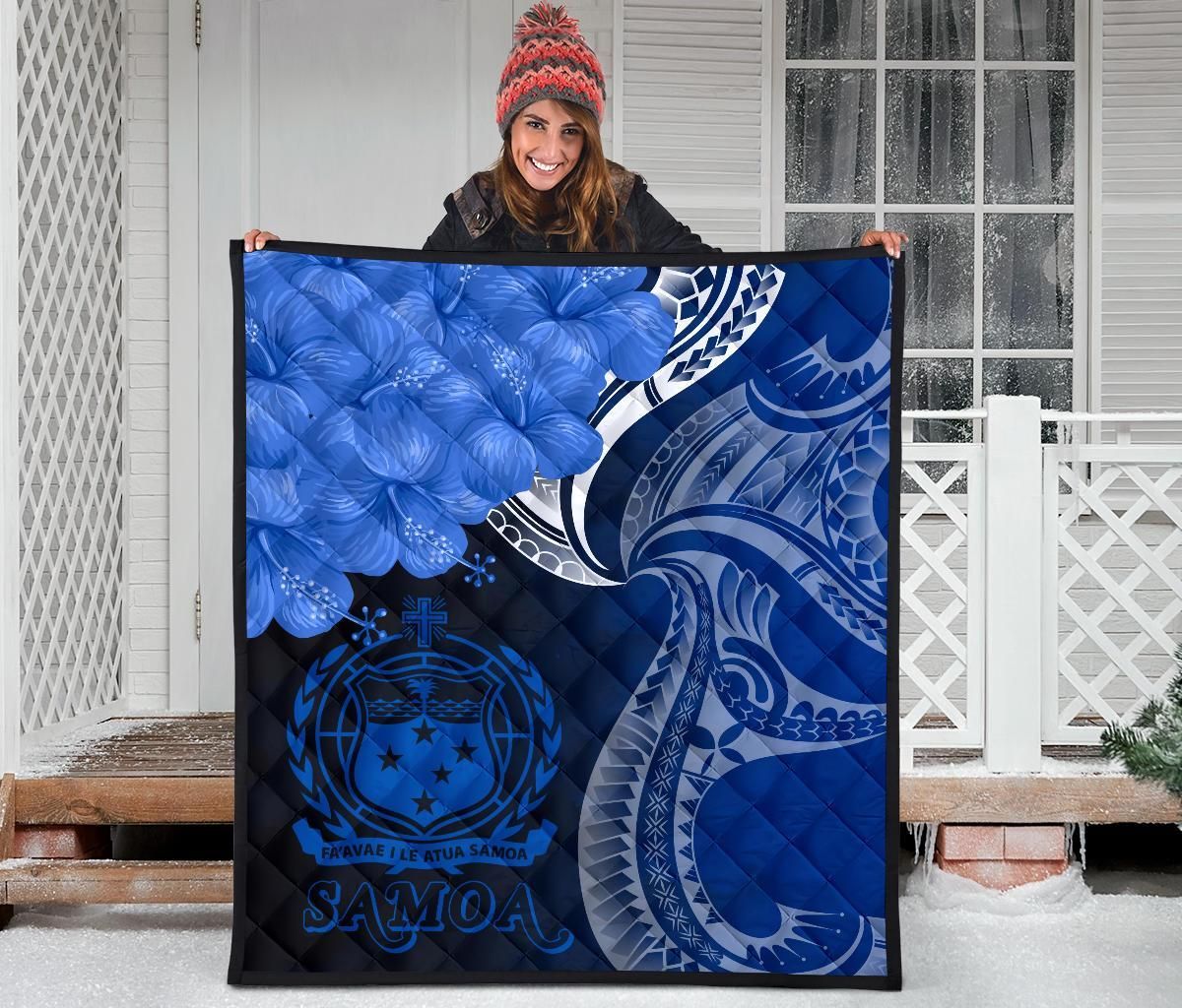 Samoa Premium Quilt - Samoa Seal Wave Style (Blue)