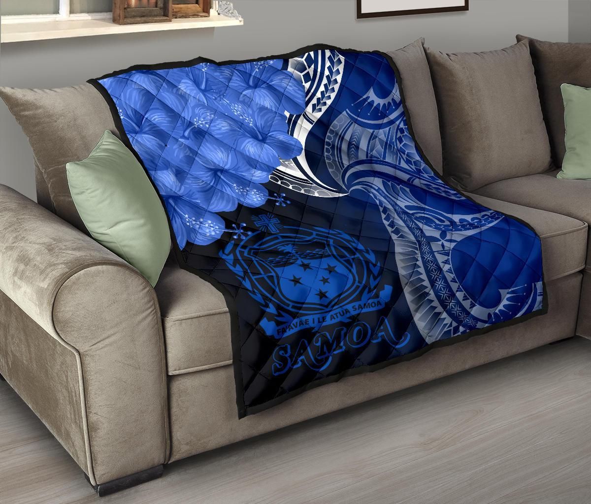 Samoa Premium Quilt - Samoa Seal Wave Style (Blue)