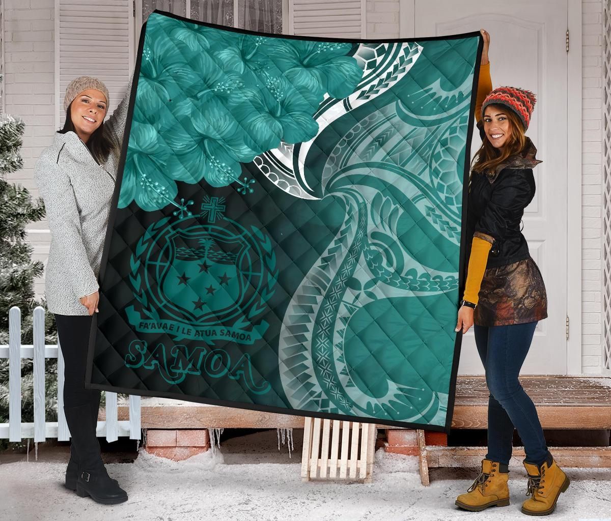 Samoa Premium Quilt - Samoa Seal Wave Style (Green)