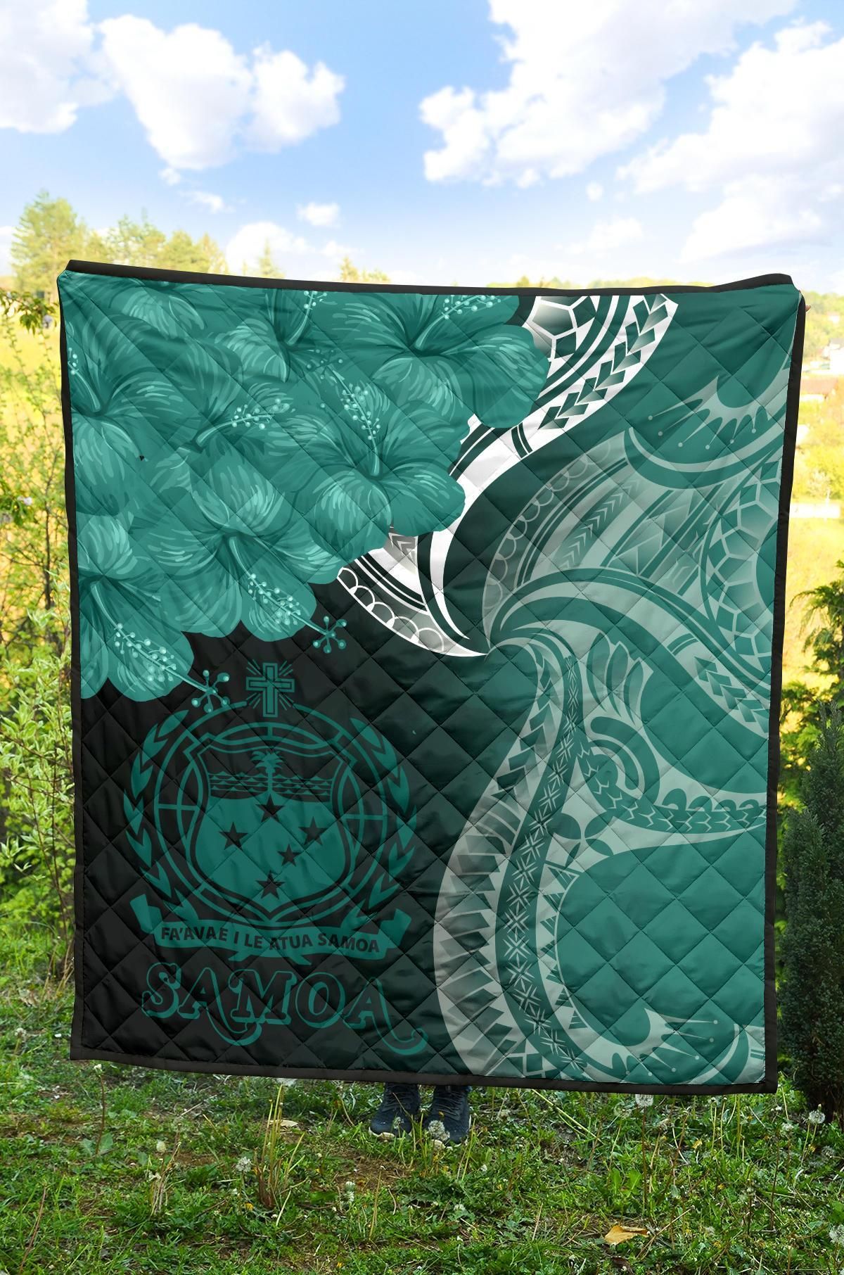Samoa Premium Quilt - Samoa Seal Wave Style (Green)