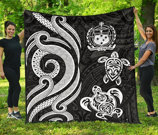 Samoa Premium Quilt - White Tentacle Turtle