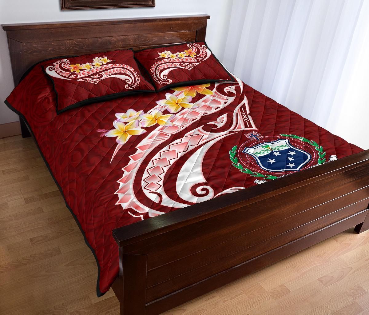 Samoa Quilt Bed Set - Samoa Seal Polynesian Patterns Plumeria