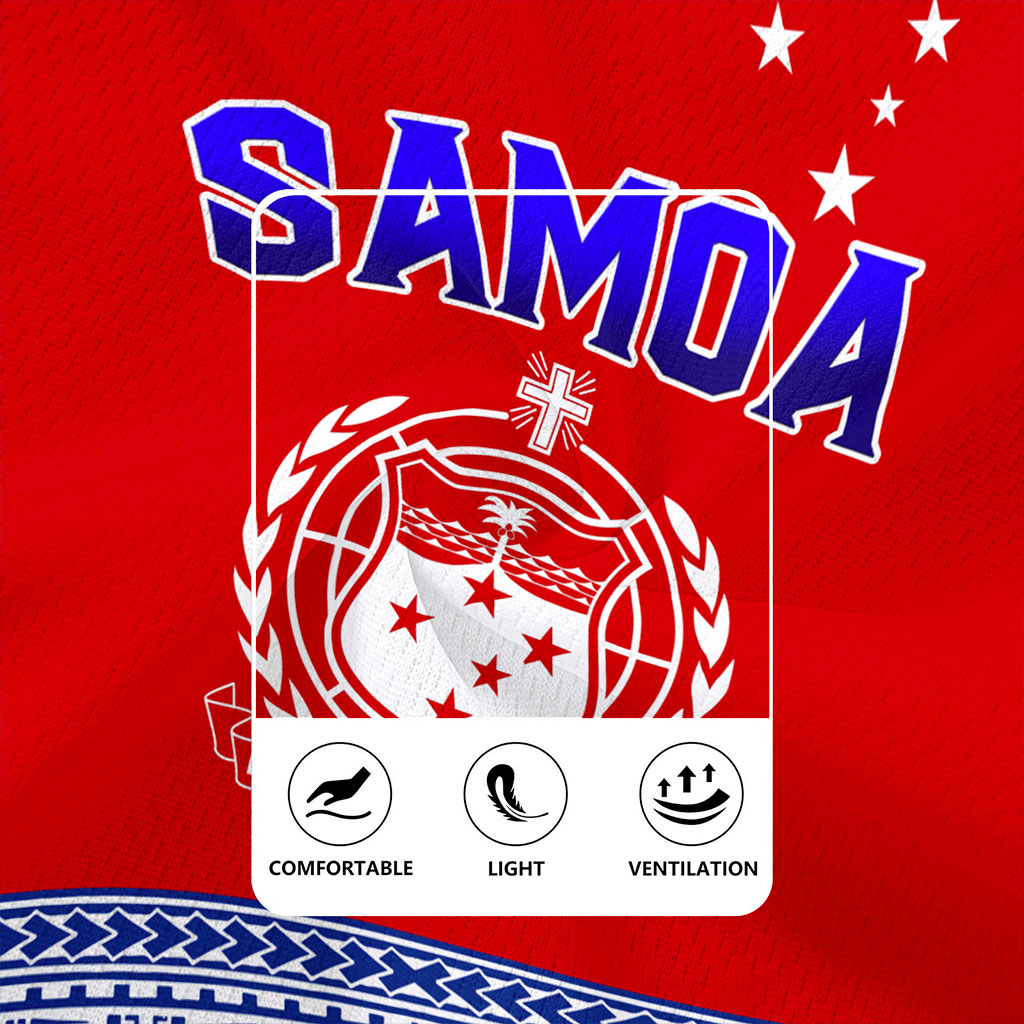 Samoa Rugby Jersey Tribal Polynesia Printed Flag Simple Style