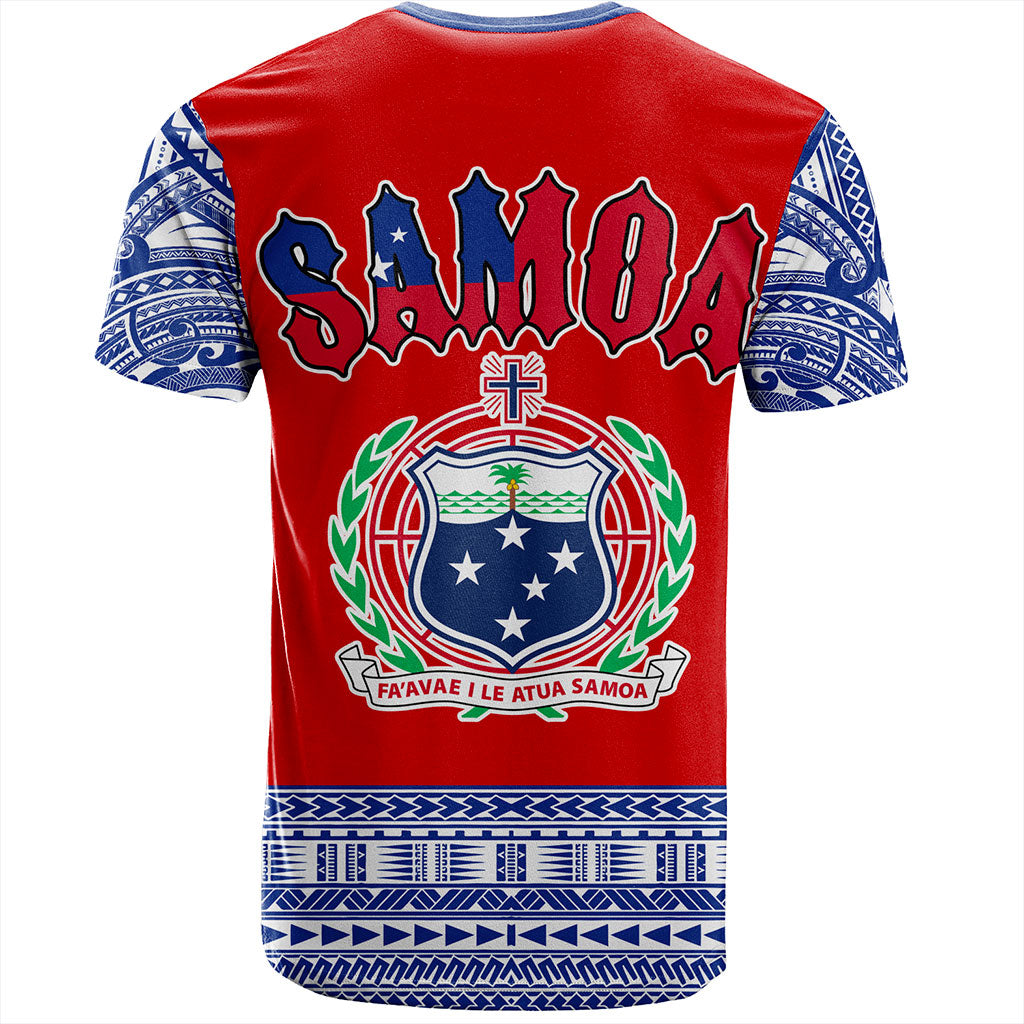 Samoa T-Shirt Tribal Polynesia Printed Flag Simple Style