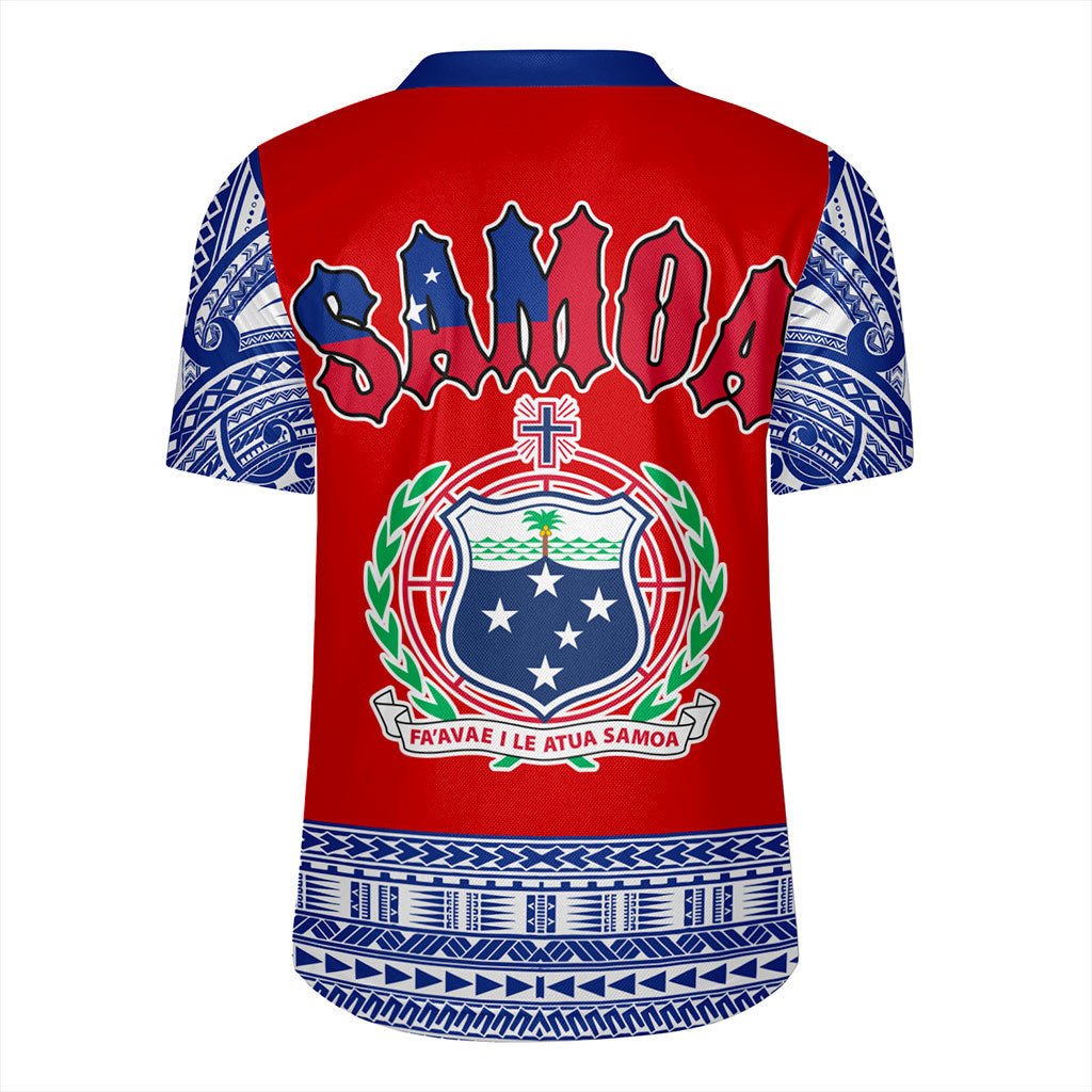 Samoa Rugby Jersey Tribal Polynesia Printed Flag Simple Style