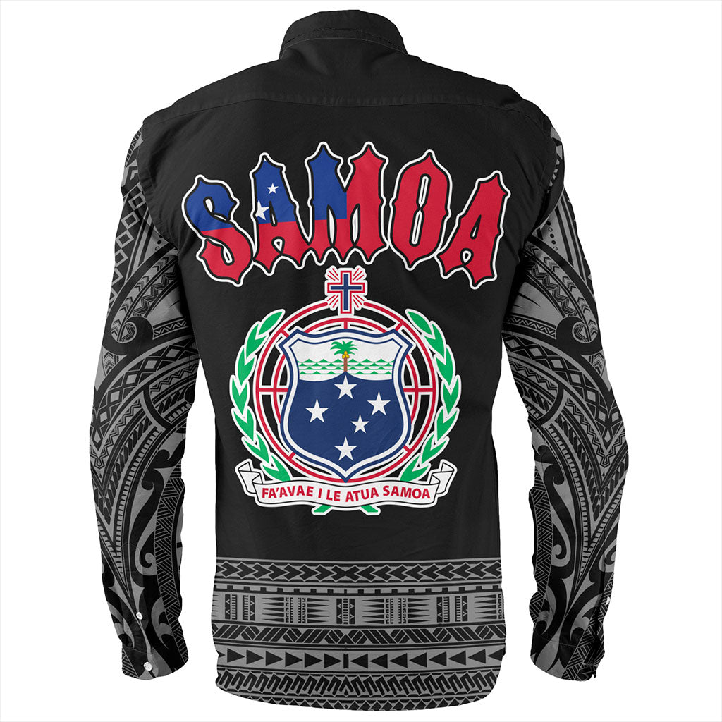 Samoa Long Sleeve Shirt Tribal Polynesia Printed Simple Style